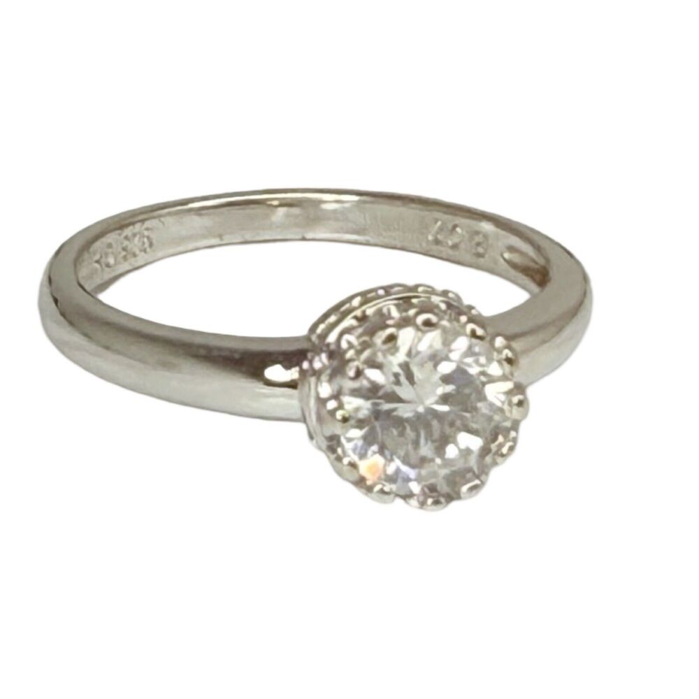 925 Sterling Silver Ring Cubic Zirconia  SZ 7 Promise Ring Engagement